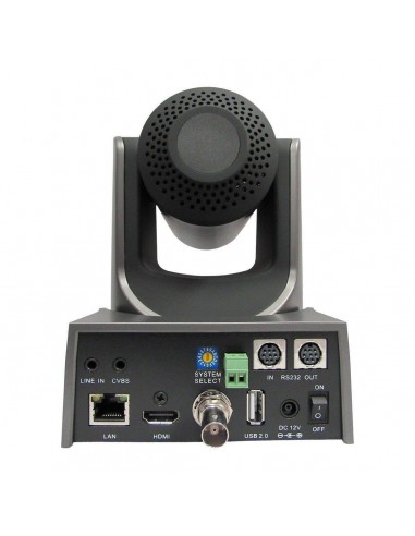 PT20X-SDI-GY-G2 - PTZOptics 20x-SDI Gen2 - Cámara de transmisión en vivo (gris) (PT20X-SDI-GY-G2) + soporte universal de pared (negro)