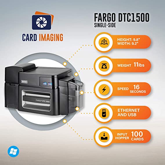 Impresora y codificadora de tarjetas de identificación HID® FARGO® DTC1500