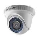 DS2CE56D0TIRF28-Cámara analógica tipo eyeball HD con lente de 2.8mm 1080P, para exteriores, 2mp CMOS sensor, IR 24pcs led 20m, ICR 0.1Lux/F1.2, 12Vdc, DNR, IP66. Domo metálico y base plástica.