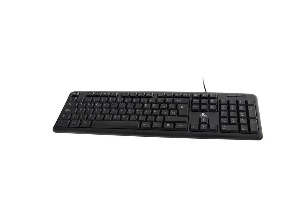 Xtech - Keyboard - Wired - Spanish - USB - Black - Standard XTK-092S