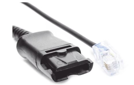 QD03-FANVIL/Cable adaptador para diademas modelo HT101, HT201 y HT202 para compatibilidad con teléfonos Grandstream, análogos, digitales, etc