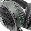 Auriculares para juegos con cable Xtech XTH-560 Insolense - Negro, detalles en verde - Conexión: 3,5 mm (TRRS) Incluye un adaptador divisor hembra de 3,5 mm a enchufes duales de 3,5 mm (TRS) - Control de volumen en el auricular izquierdo - 7,2 pies