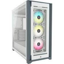 CORSAIR iCUE 5000X RGB - Torre - ATX - panel lateral con ventana (cristal templado) - sin fuente de alimentación (ATX) - blanco - USB/Audio