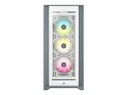 CORSAIR iCUE 5000X RGB - Torre - ATX - panel lateral con ventana (cristal templado) - sin fuente de alimentación (ATX) - blanco - USB/Audio