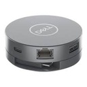 Dell 6-in-1 Multiport Adapter DA305 - Adaptador multipuerto - USB-C - HDMI, DP, USB-C - GigE - para Alienware x14 R1; Inspiron 14 54XX, 14 7420; Latitude 5421, 7420; Vostro 5620; XPS 15 95XX
