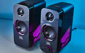 JBL Quantum Duo - Altavoces - para PC - inalámbrico - Bluetooth - 20 vatios (Total) - 2 vías - negro