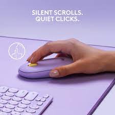 Logitech - Mouse - Wireless - Lavender - M350 Pebble Wireless