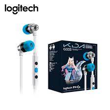 Logitech G G333 K/DA Gaming Earphones - Auriculares internos con micro - en oreja - cableado - conector de 3,5 mm - aislamiento de ruido - blanco