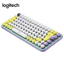 Logitech POP Keys - Teclado - inalámbrico - Bluetooth LE, Bluetooth 5.1 - interruptor: Brown Tactile - morado