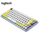 Logitech POP Keys - Teclado - inalámbrico - Bluetooth LE, Bluetooth 5.1 - interruptor: Brown Tactile - morado