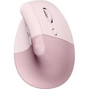 Logitech Lift Vertical Ergonomic Mouse - Ratón vertical - ergonómico - 6 botones - inalámbrico - Bluetooth, 2.4 GHz - receptor de USB Logitech Logi Bolt - rosa