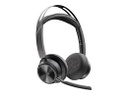Poly Voyager Focus 2 UC - Auricular - en oreja - Bluetooth - inalámbrico, cableado - cancelación de sonido activo - USB-A - con base de carga - Certificado para Equipos de Microsoft