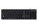 Logitech - Keyboard - Wired - Spanish - USB - Black - carcasa de aluminio