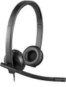 Logitech H570e Wired Headset, Stereo Headphones with Noise-Cancelling Microphone, USB, in-Line Controls with Mute Button, Indicator LED, PC/Mac/Laptop - Black - Auricular - en oreja - cableado - USB - Certificado para Skype Empresarial, con certificación Lync 2013