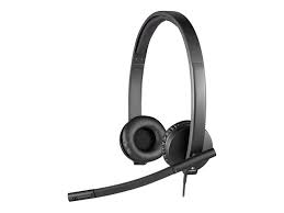 Logitech H570e Wired Headset, Stereo Headphones with Noise-Cancelling Microphone, USB, in-Line Controls with Mute Button, Indicator LED, PC/Mac/Laptop - Black - Auricular - en oreja - cableado - USB - Certificado para Skype Empresarial, con certificación Lync 2013