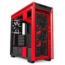 NZXT H series H710 - Torre - placa ATX extendida - panel lateral con ventana (cristal templado) - sin fuente de alimentación - negro mate, rojo mate - USB/Audio