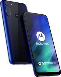 Motorola One Fusion - 4G smartphone - SIM doble - RAM 4 GB / 128 GB - microSD slot - 6.5" - 4x x cámaras traseras 48 MP, 8 MP, 5 MP, 2 MP - front camera 8 MP - zafiro azul
