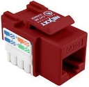 MK6-01R-RJ45 hembra Cat6 rojo