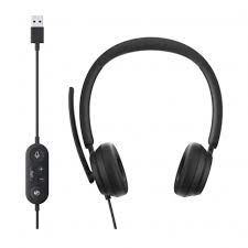 Microsoft Modern USB Headset - Auricular - en oreja - cableado - USB - negro - Certificado para Equipos de Microsoft