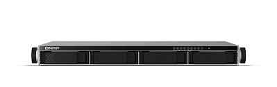 QNAP TS-464eU-4G-US NAS de montaje en bastidor de 1U de alta velocidad de 4 bahías con doble 2,5 GbE, CPU Intel Celeron, memoria DDR4 de 4 GB y conectividad de red de 2,5 GbE (2,5 G/1 G/100 M) (sin disco)