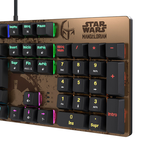 Primus Gaming - Keyboard - Wired - Spanish - USB - Ergonomic Design - Mandal PKS-S092ML-S