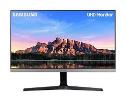 Samsung U28R550UQN - UR55 Series - monitor LED - 28" - 3840 x 2160 4K @ 60 Hz - IPS - 300 cd/m² - 1000:1 - HDR10 - 4 ms - 2xHDMI, DisplayPort - gris oscuro/azul