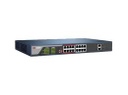 Hikvision DS-3E0318P-E/M - DS-3E Series - conmutador - sin gestionar - 16 x 10/100 (PoE+) + 1 x 10/100/1000 (enlace ascendente) + 1 x Gigabit SFP (enlace ascendente) - sobremesa - PoE+ (135 W)