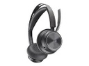 Poly Voyager Focus 2 UC - Auricular - en oreja - Bluetooth - inalámbrico, cableado - cancelación de sonido activo - USB-C a través de adaptador Bluetooth - con base de carga - Certificado para Equipos de Microsoft
