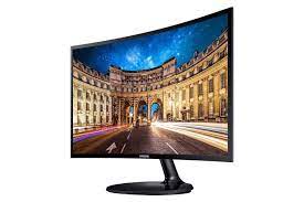 Samsung CF390 Series C27F390FHN - LED monitor - curved - 27" - 1920 x 1080 Full HD (1080p) - VA - 250 cd/m² - 3000:1 - 4 ms - HDMI, VGA - high glossy black