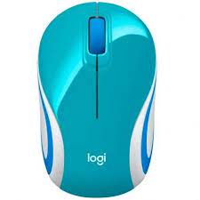 Logitech M187 - Ratón - óptico - 3 botones - inalámbrico - 2.4 GHz - receptor inalámbrico USB - azul
