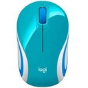 Logitech M187 - Ratón - óptico - 3 botones - inalámbrico - 2.4 GHz - receptor inalámbrico USB - azul