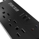 Forza FVR Series FVR-1011 - Regulador automático de voltaje (montaje en pared) - CA 115 V - 500 vatios - 1000 VA - conectores de salida: 4 - negro