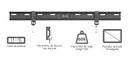 Klip Xtreme KFM-565 - Kit de montaje (soporte para montaje en pared) - para pantalla plana - acero con recubrimiento en polvo - negro - tamaño de pantalla: 36"-65" - interfaz de montaje: hasta 800 x 600 mm - se puede instalar en la pared