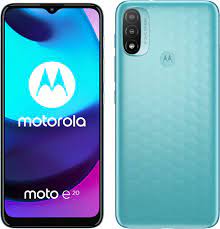 Motorola Moto E20 - 4G smartphone - SIM doble - RAM 2 GB / Memoria interna 32 GB - microSD slot - 6.5" - 2 x cámaras traseras 13 MP, 2 MP - front camera 5 MP - aquarius