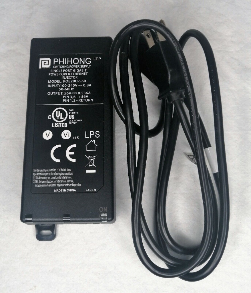 POE29U-560-alimentación a través de Ethernet - PoE 30W 56V 0,54A pasivo POE 3 cable