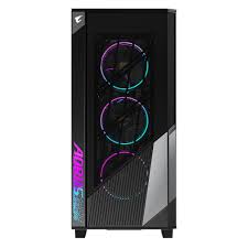 AORUS C500 GLASS - Mid tower - ATX - panel lateral con ventana (cristal templado) - sin fuente de alimentación (ATX) - negro - USB/Audio