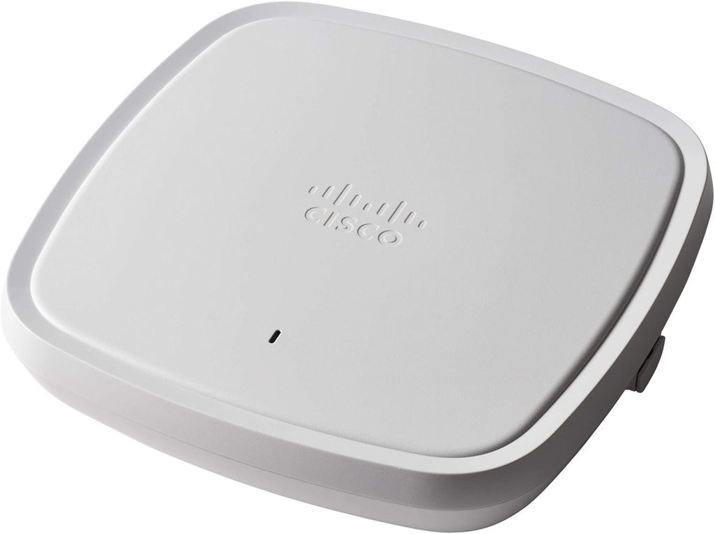 C9120AXI-B-Cisco Catalyst 9120AXI-B Punto de acceso inalámbrico, Wi-Fi 6, radio dual de 5 GHz 4x4, CleanAir con Cisco RF ASIC, MU-MIMO, PoE, antena interna