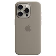 Apple - Carcasa trasera para teléfono móvil - compatibilidad con MagSafe - silicona - arcilla - para iPhone 15 Pro