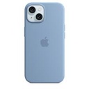 Apple - Carcasa trasera para teléfono móvil - compatibilidad con MagSafe - silicona - azul tormenta - para iPhone 15 Pro Max