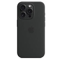 Apple - Carcasa trasera para teléfono móvil - compatibilidad con MagSafe - silicona - negro - para iPhone 15