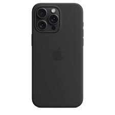 Apple - Carcasa trasera para teléfono móvil - compatibilidad con MagSafe - silicona - negro - para iPhone 15 Pro Max