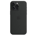 Apple - Carcasa trasera para teléfono móvil - compatibilidad con MagSafe - silicona - negro - para iPhone 15 Pro Max