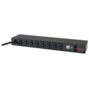 APC Metered Rack PDU AP7801B - Unidad de distribución de potencia (montaje en bastidor) - CA 120 V - 1.9 kW - input: NEMA L5-20 - conectores de salida: 8 (NEMA 5-20) - 1U - 3.65 m cable - para P/N: SMX1000C, SMX1500RM2UC, SMX1500RM2UCNC, SMX750C, SMX750CNC, SRT2K2RXLNX145