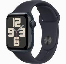 Apple Watch SE (GPS) - 2ª generación - 40 mm - aluminio de medianoche - reloj inteligente con pulsera deportiva - fluoroelastómero - medianoche - tamaño de la banda: M/L - 32 GB - Wi-Fi, Bluetooth - 26.4 g