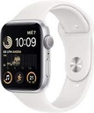 Apple Watch SE (GPS) - 2ª generación - 44 mm - aluminio plateado - reloj inteligente con pulsera deportiva - fluoroelastómero - azul tormenta - tamaño de la banda: M/L - 32 GB - Wi-Fi, Bluetooth - 32.9 g