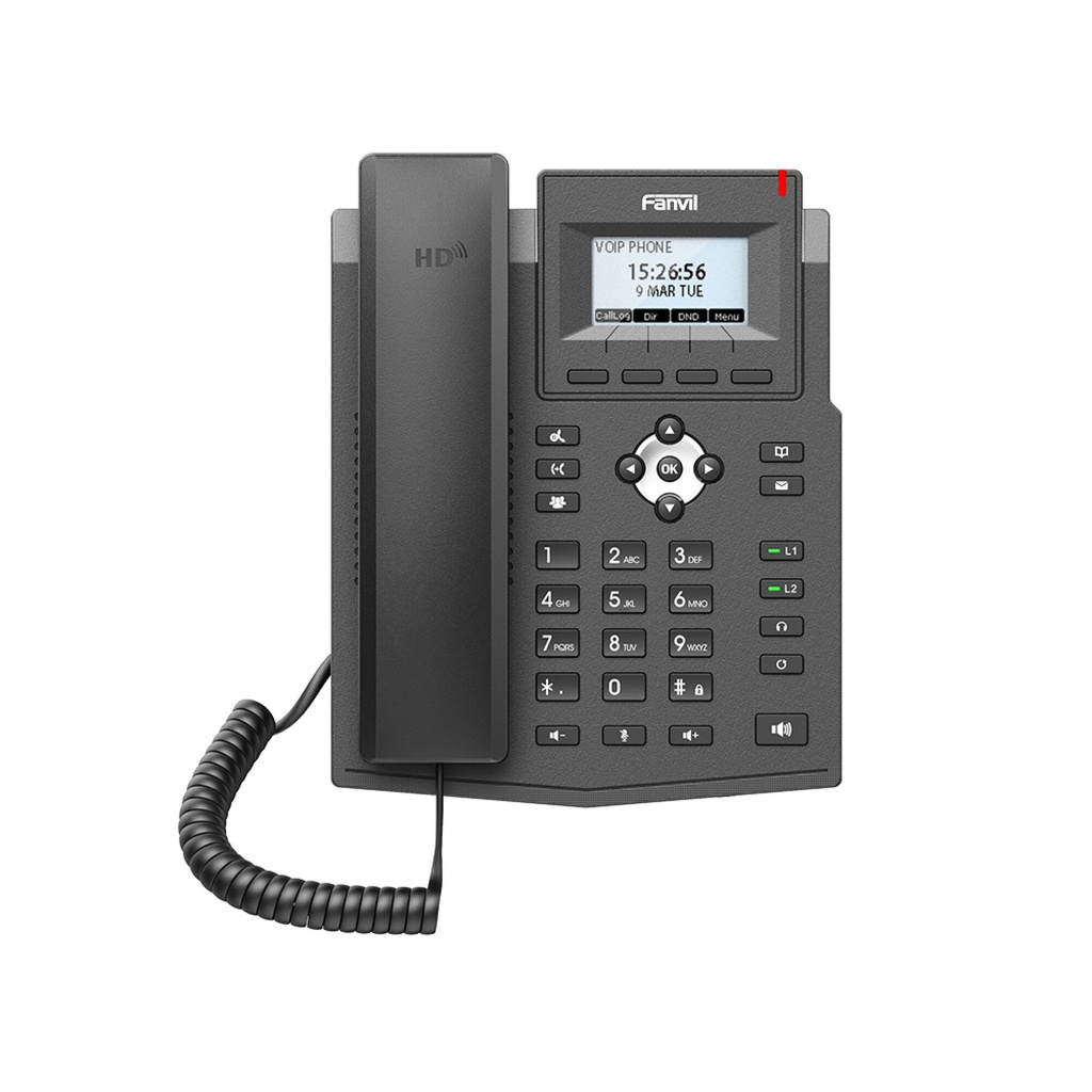 X3SP-LITE-Teléfono IP pantalla de matriz de puntos de 2.3 pulgadas, 2 líneas SIP, llamada de conferencia local de 6 vías.