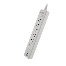 Forza - Surge protector - AC 110/220 V - 6 Tomas de Corriente - 500J 2Pack GR/BK