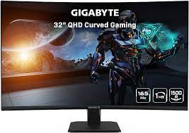 Gigabyte GS32QC - LED-backlit LCD monitor - Curved Screen - 31.5" - 2560 x 1440 - VA - HDMI / DisplayPort - Black