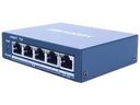 Hikvision DS-3E0505P-E - Conmutador - sin gestionar - 4 x 10/100/1000 (PoE+) + 1 x 10/100/1000 (enlace ascendente) - sobremesa - PoE+ (60 W) - alimentación cc
