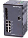 Fortinet FortiSwitch Rugged 112D-POE - Switch - 8 x 10/100/1000 (PoE+) + 4 x combo Gigabit SFP - DIN rail mountable, wall-mountable - PoE+